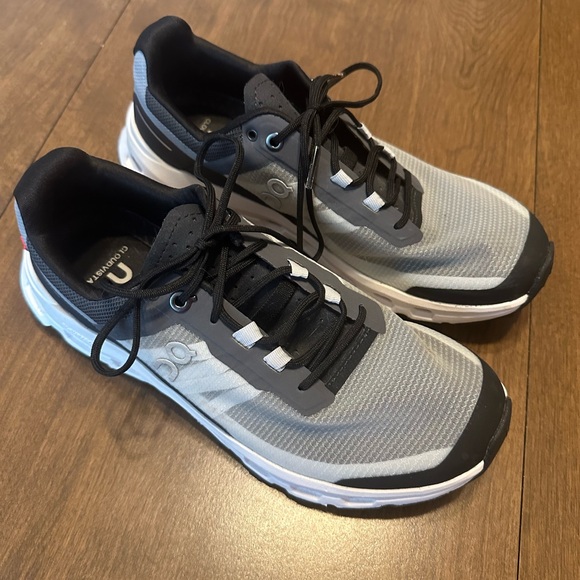 On Running Shoes - On Running Gray and Black Athletic Sneakers 8
